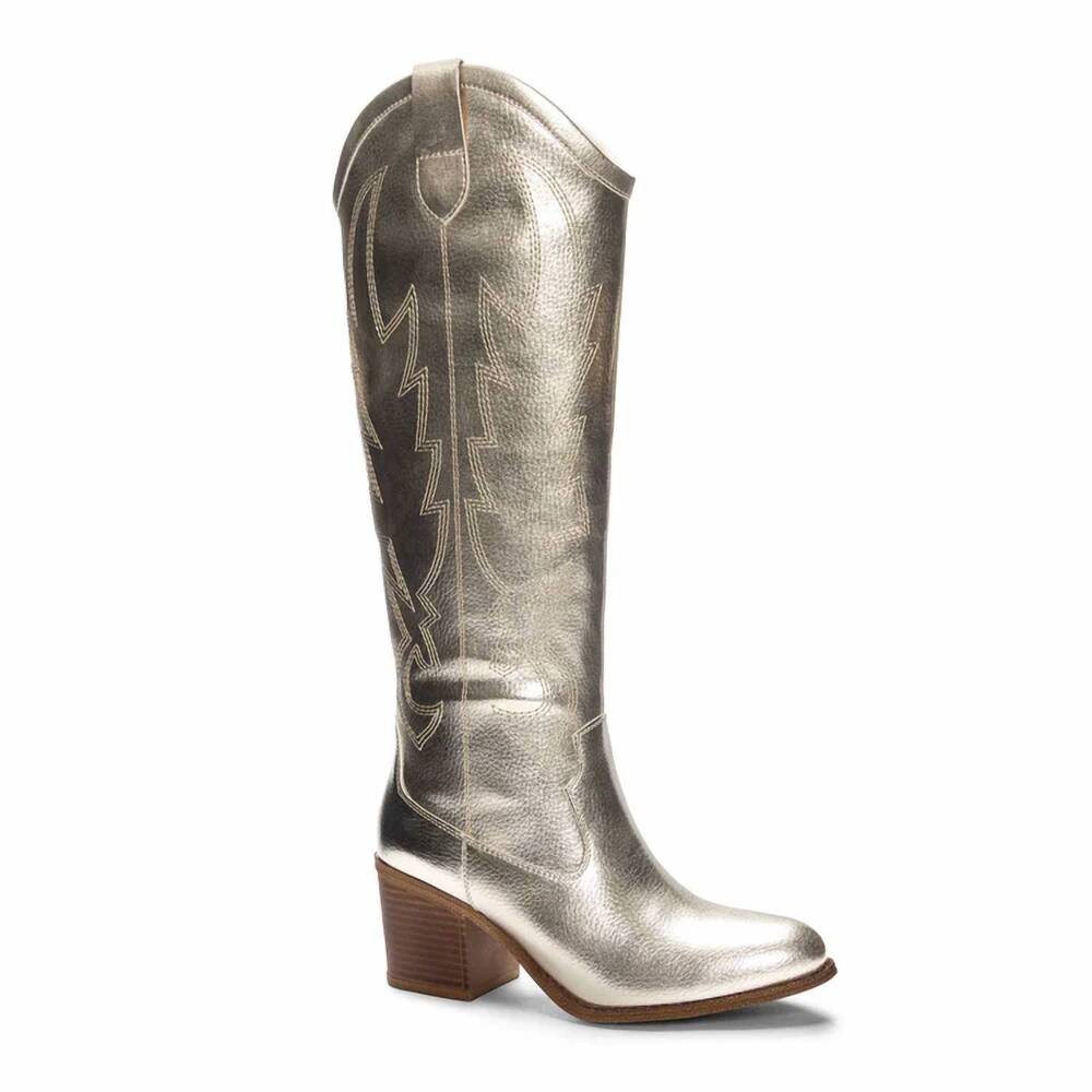 NEW CHINESE LAUNDRY women's upwind western boot in gold